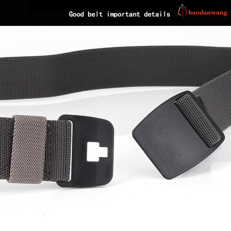 Dây thắt lưng nylon nhựa co giãn có khóa cài bền tiện lợi dành cho nam