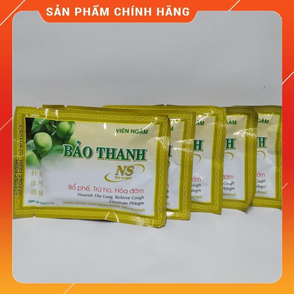 5 vỉ Viên ngậm BẢO THANH không đường