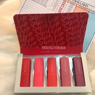 Set son thỏi mini Missha 5 cây