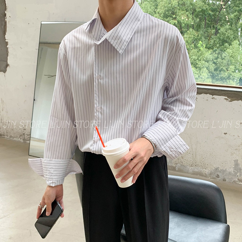 SƠ MI NÚT CHÉO, SƠ MI NAM KẺ DỌC ĐI HỌC ĐI LÀM ĐI CHƠI - LJINSTORE | BigBuy360 - bigbuy360.vn