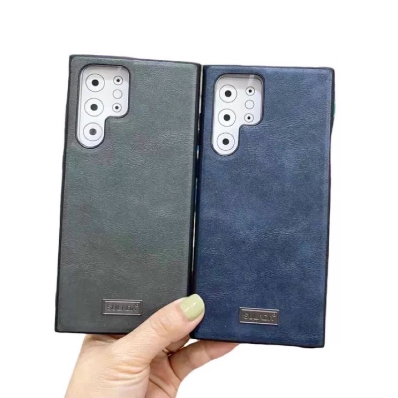 Ốp lưng Sulada da cho Samsung S23 Ultra/ Plus/ S22/ S22 Plus/ S22 Ultra viền dẻo chống sốc cao âpsp