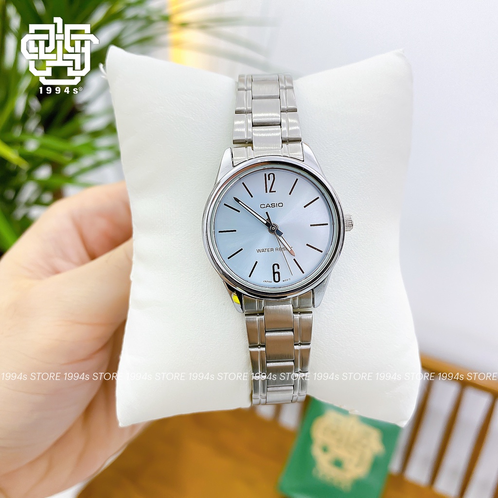 Đồng hồ nữ Casio LTP-V005D-2B dây thép không gỉ, chống nước, hàng chính hãng