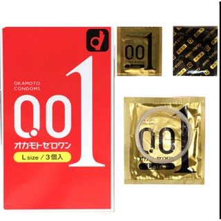 Bao cao su Okamoto 0.01 Zero One (hộp 3 chiếc)