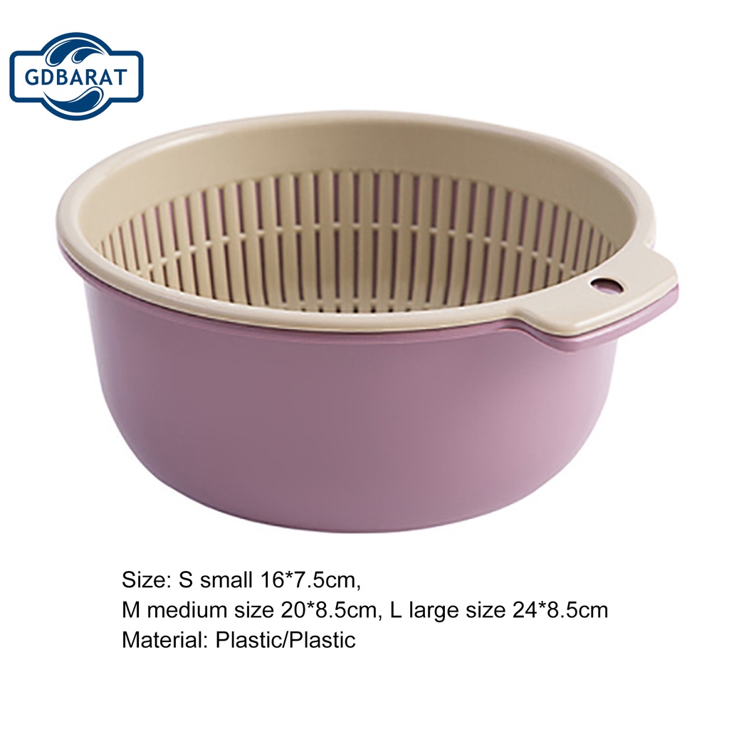 Rổ rửa rau củ quả 3 màu đa năng tiện dụng cho nhà bếp