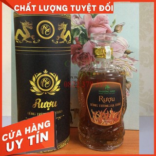 Chai Thủy Tinh ĐỰNG RƯỢU 500ML CÓ HÌNH RỒNG 2 BÊN