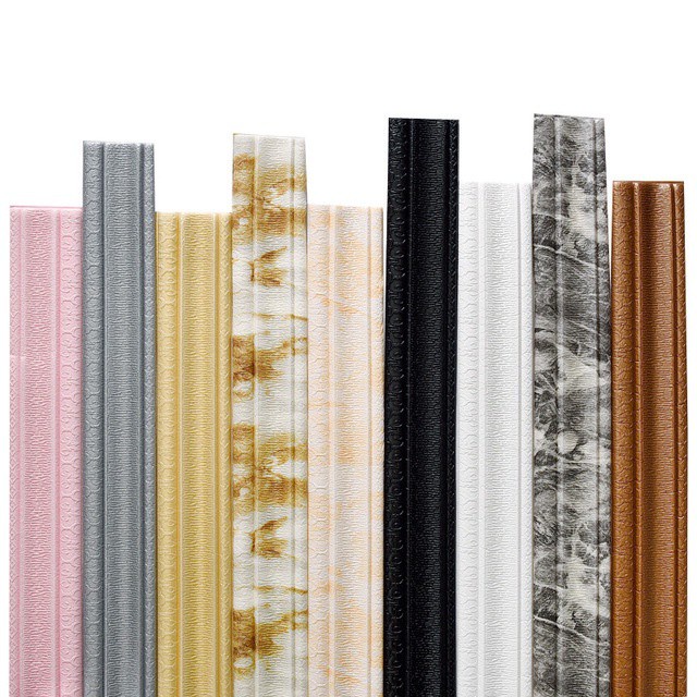 Viền xốp dán tường cao cấp màu sắc tự chọn đa dạng khổ 2.3m*4.8cm