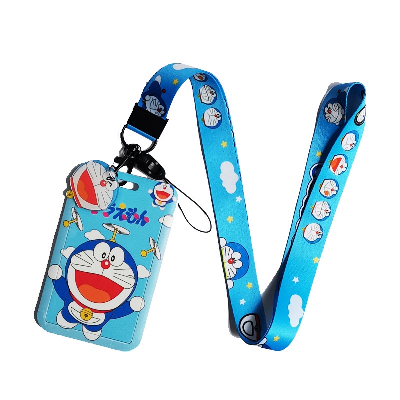 Dây Đeo Thẻ ID Bằng Pvc Họa Tiết Hoạt Hình Doraemon Nhật Bản