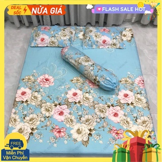 Bộ ga gối kèm vỏ gối ôm,vải cotton poly,sẵn hàng hcm belashop