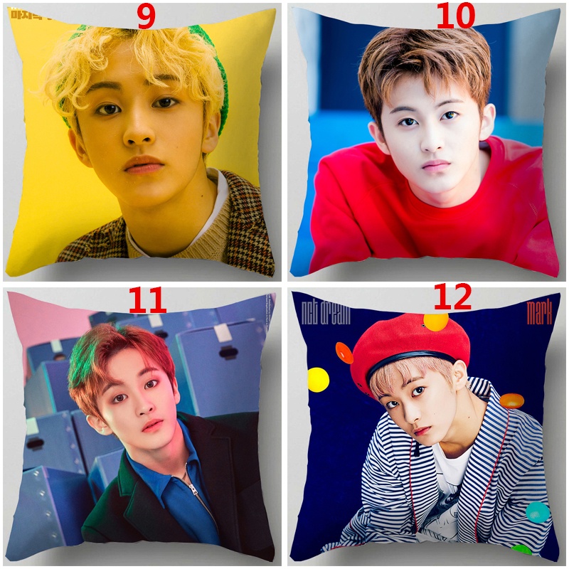 Vỏ Gối Polyester Hai Mặt In Hình Nhóm Nhạc Nct 127 Mark Lee 45x45cm
