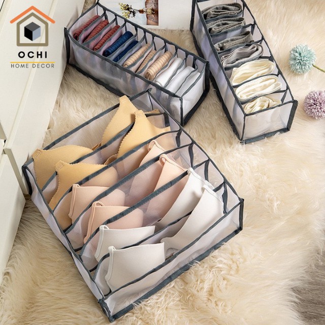 Đựng đồ lót,tất vớ nhiều ngăn, khay vải đựng đồ để tủ quần áo