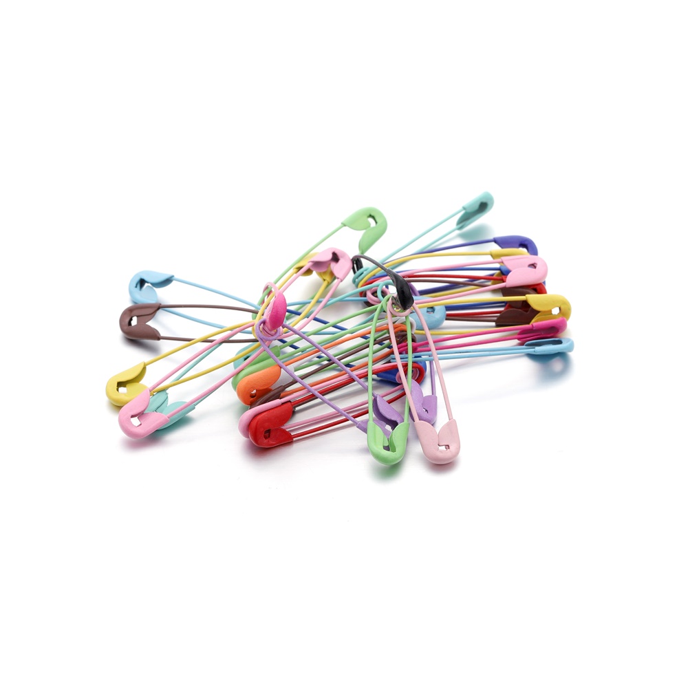 Set 50 cái ghim cài áo nhiều màu 30.5mm X 6.5mm