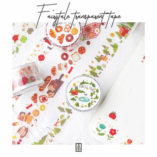 FAIRYTALE TRANSPARENT TAPE - Băng keo trang trí trong suốt truyện cổ tích