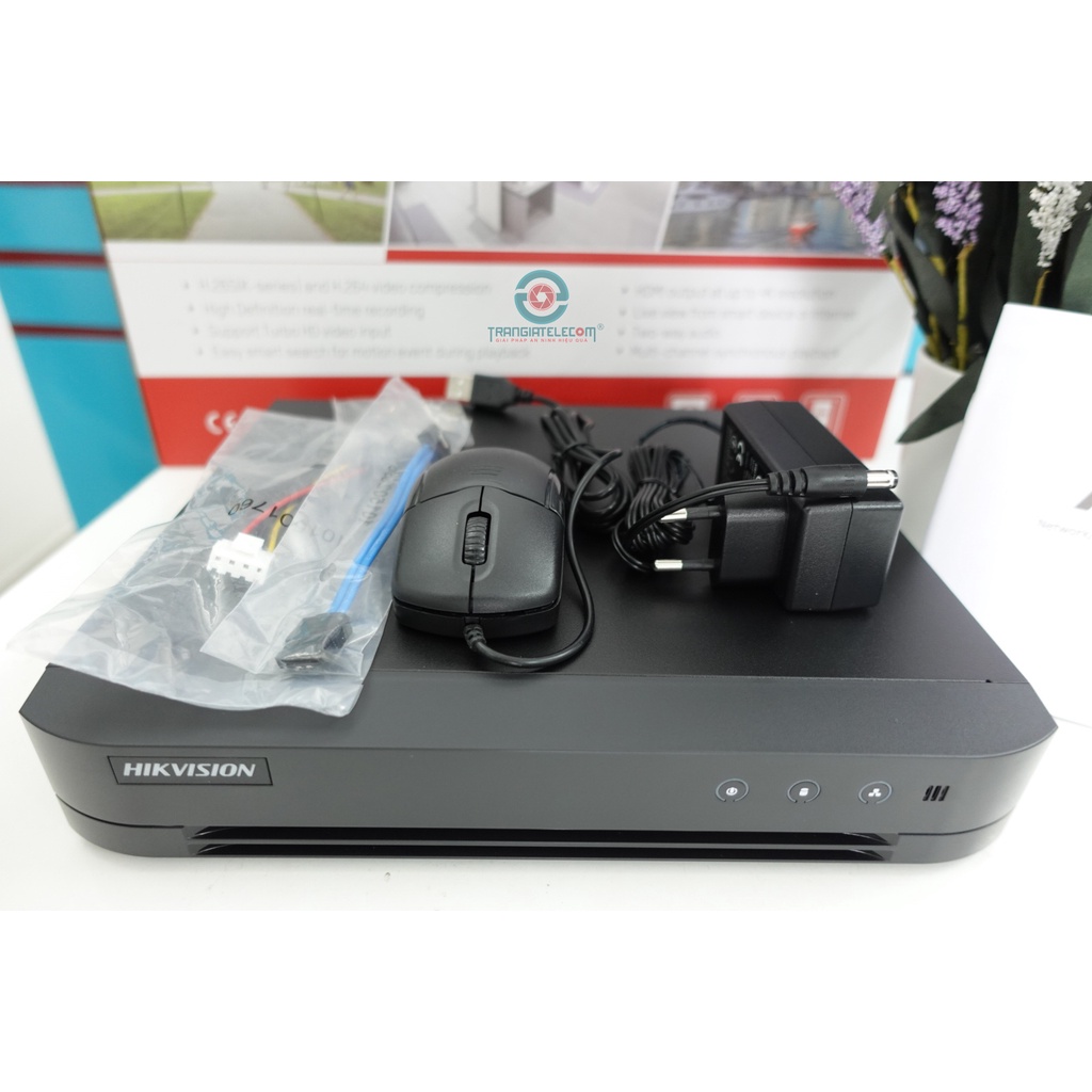 Đầu ghi hình 08 kênh HIKVISION DS-7208HGHI-K1 Turbo HD 3.0 vỏ sắt - TRANGIATELECOM