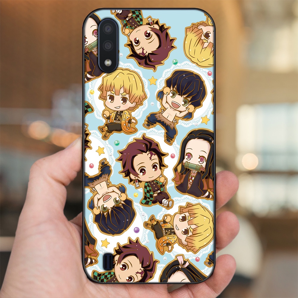 Ốp lưng Samsung A01 viền đen in hình Zenitsu Kimetsu no Yaiba