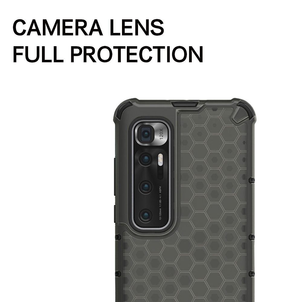 Ốp Điện Thoại PC Cứng Chống Sốc Họa Tiết Tổ Ong Trong Suốt Cho Xiaomi Mi Note 10 10i 10T Pro Ultra Lite A3