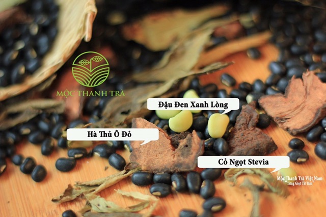 Trà Đậu Đen Xanh Lòng - Cỏ Ngọt - Hà Thủ Ô, combo giá tốt hủ 600g + túi 500g (coa túi lọc) + túi 100g