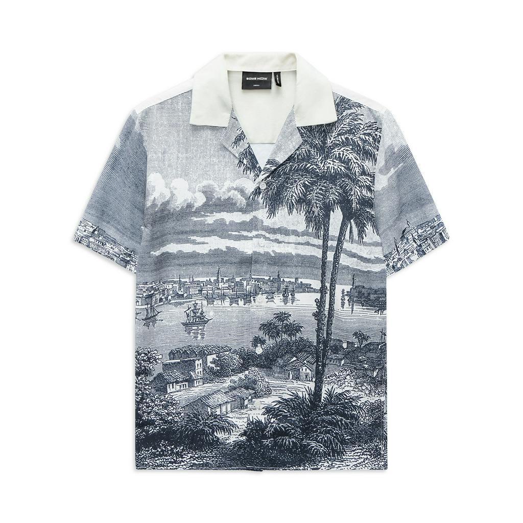 Set Nam Shirt Summer Landscape, Chất Vải Rayon Thoải Mái, SB0011, SOMEHOW