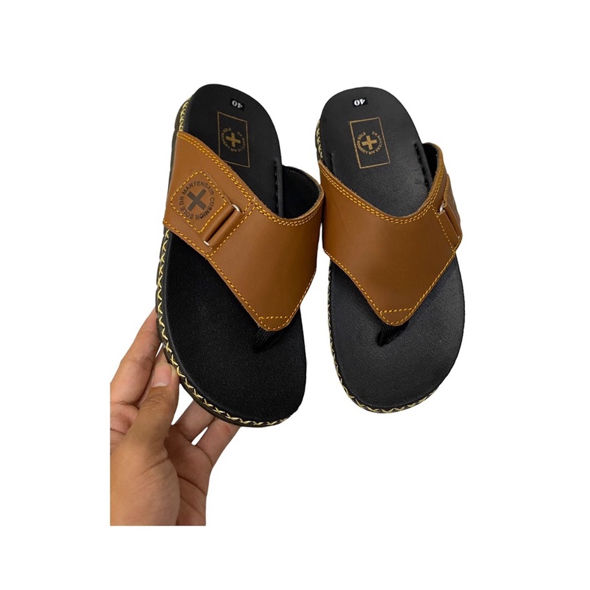 Dép da nam Dép kẹp nam DR Martens fullbox quai da bò sáp  ms 059