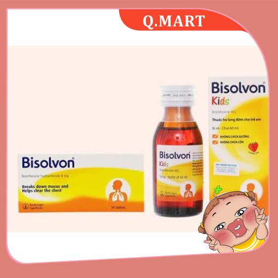 ✔️️️Siro Bisolvon Kids chai 60ml hương dâu