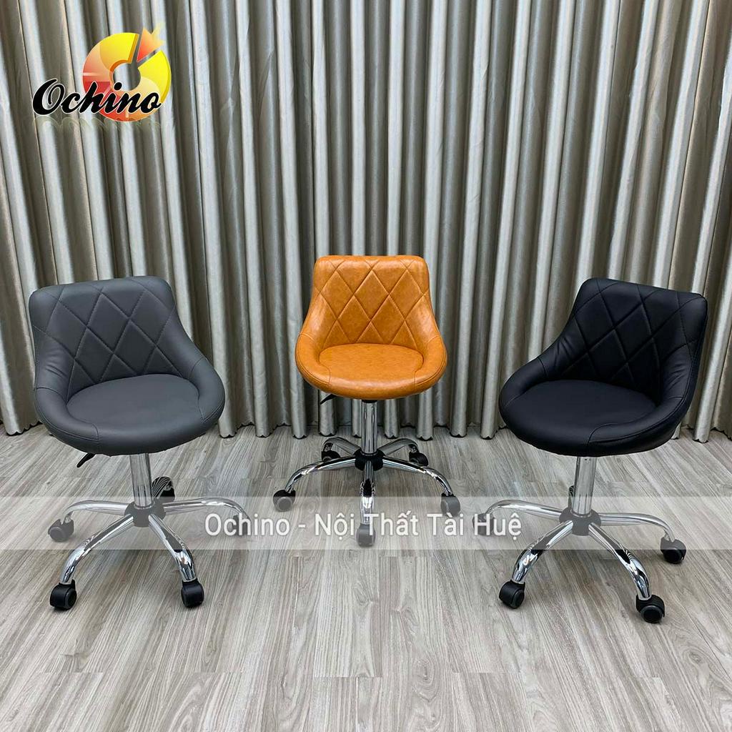 Ghế Spa Phun Săm, Ghế Trang Điểm Xoay Chân Nhện Mẫu Nỉ Da Hiện Đại Có Bánh Xe (Hàng Có Sẵn)