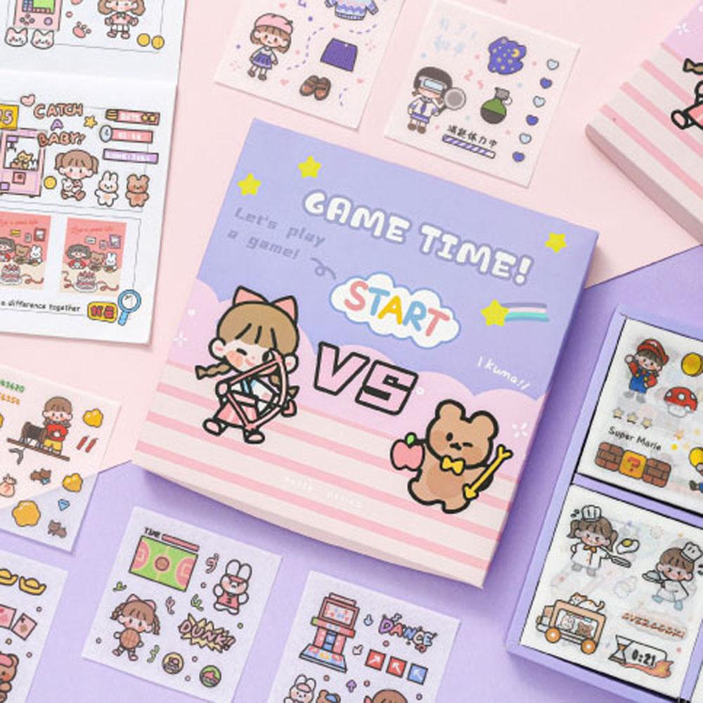 Mmluck Set Nhãn Dán Trang Trí Hộp Quà Hình Thỏ Gấu Chúc Mừng Thời Gian Thức Ăn Cho Bé Gái