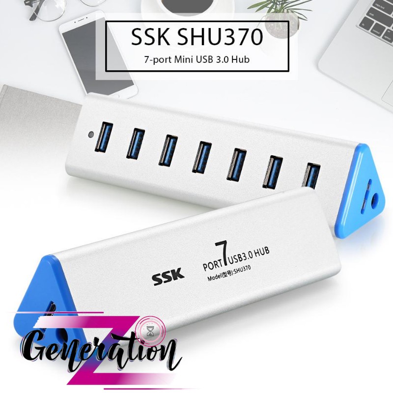 Hub chia USB 1 ra 7 kèm nguồn SSK SHU 370