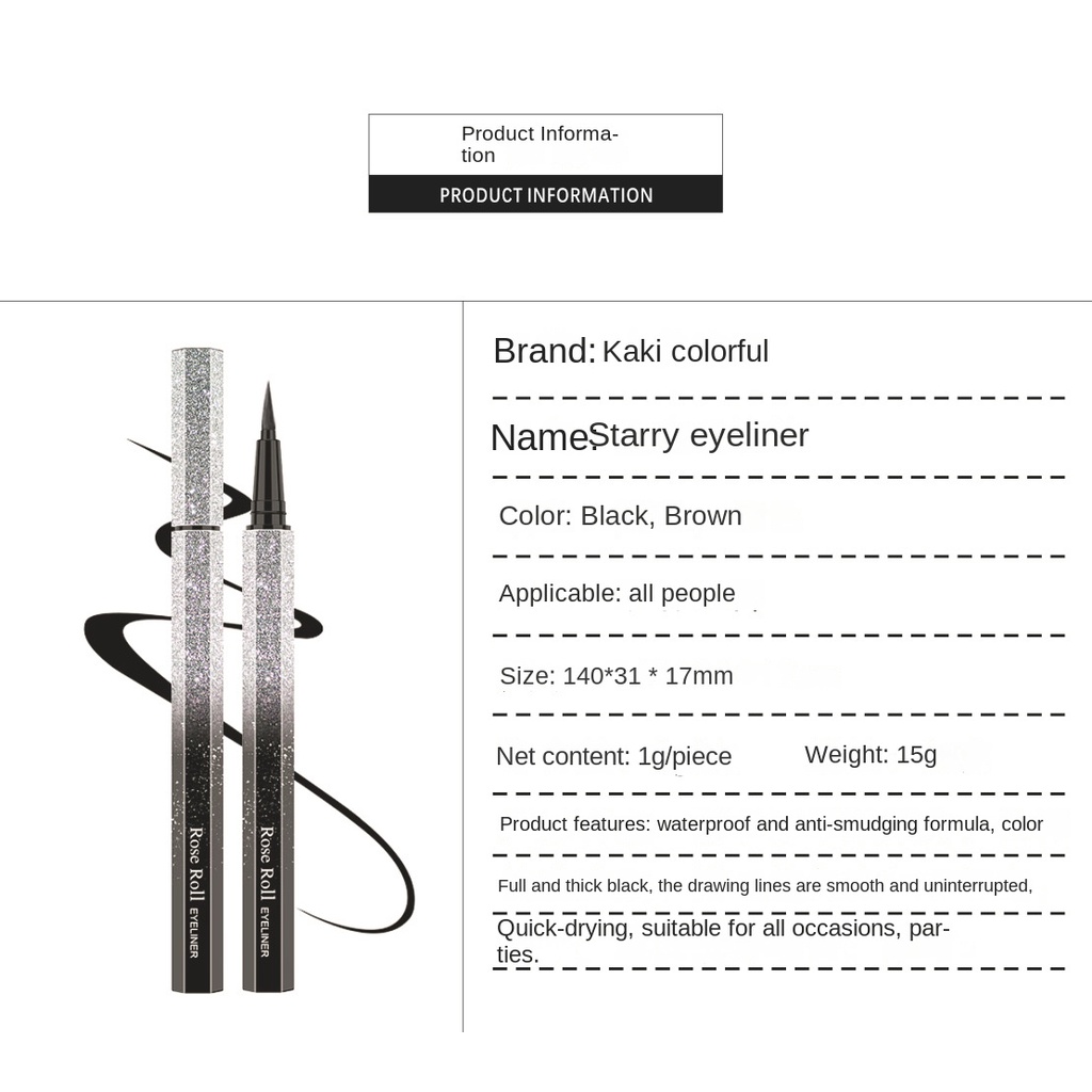 Bút Kẻ Mắt Dạng Lỏng Chống Thấm Nước Và Mồ Hôi Lâu Trôi Không Nhòe