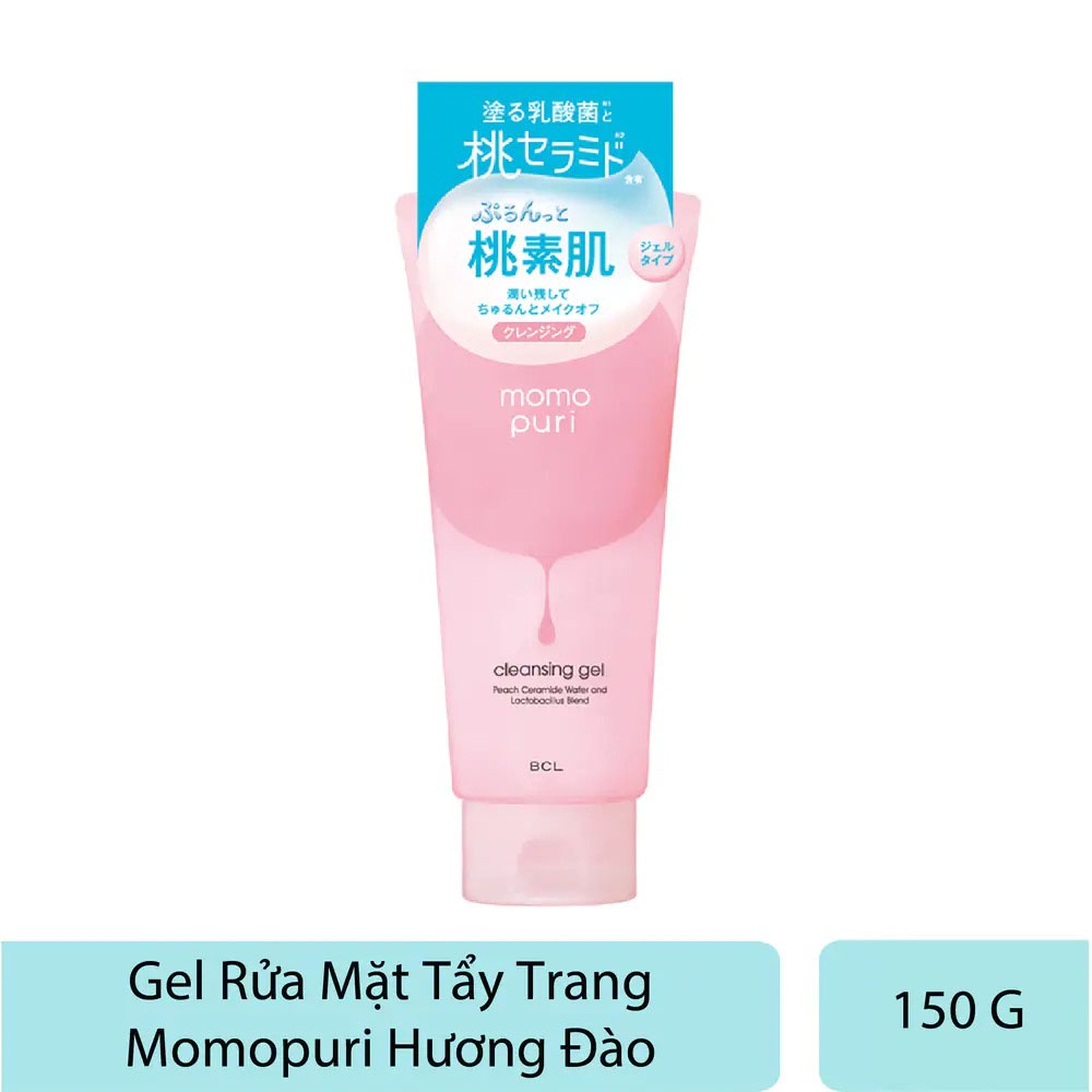 Sữa Rửa Mặt Tẩy Trang Dạng Gel Momopuri Hương Đào Cleansing Gel 150g