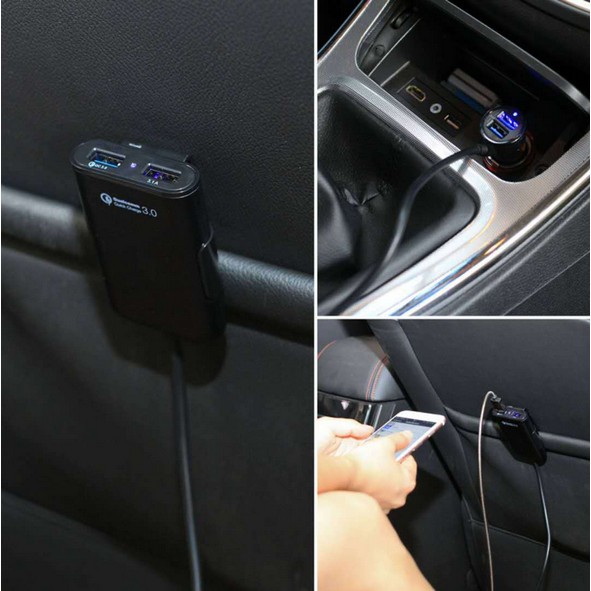 [Mã LIFEXANH03 giảm 10% đơn 500K] Tẩu sạc USB kép rảnh tay kiêm máy nghe nhạc MP3 bluetooth phát FM cho xe ô tô
