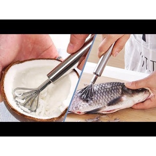 Dụng Cụ Bào Vẩy Cá, Nạo Dừa Chất Liệu Bằng Thép Chống Gỉ