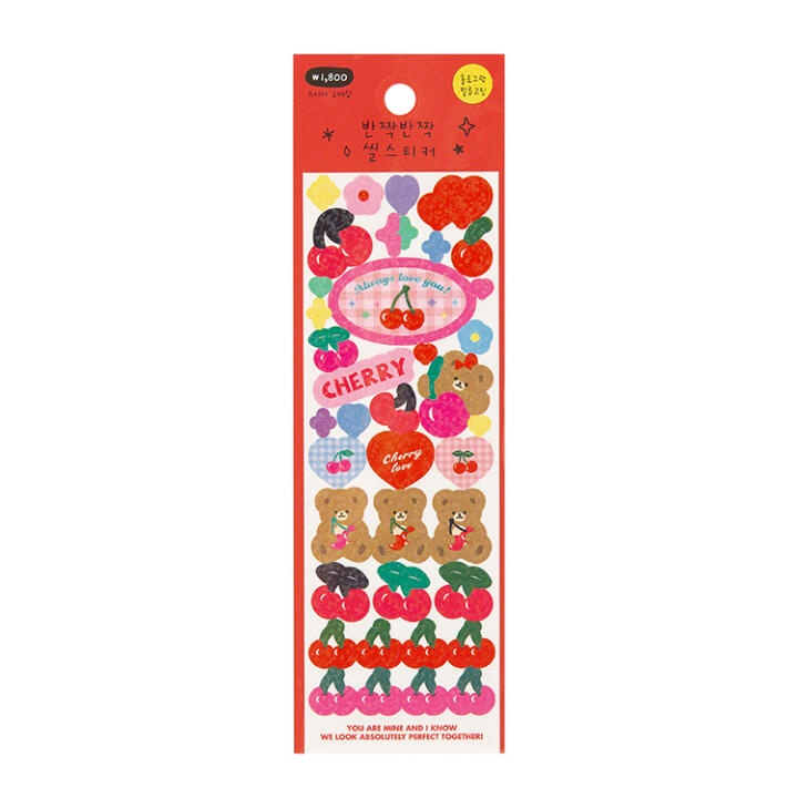 Miếng Dán Sticker ARTBOX Hàn Quốc Hình Gấu Và Quả Anh Đào Dễ Thương