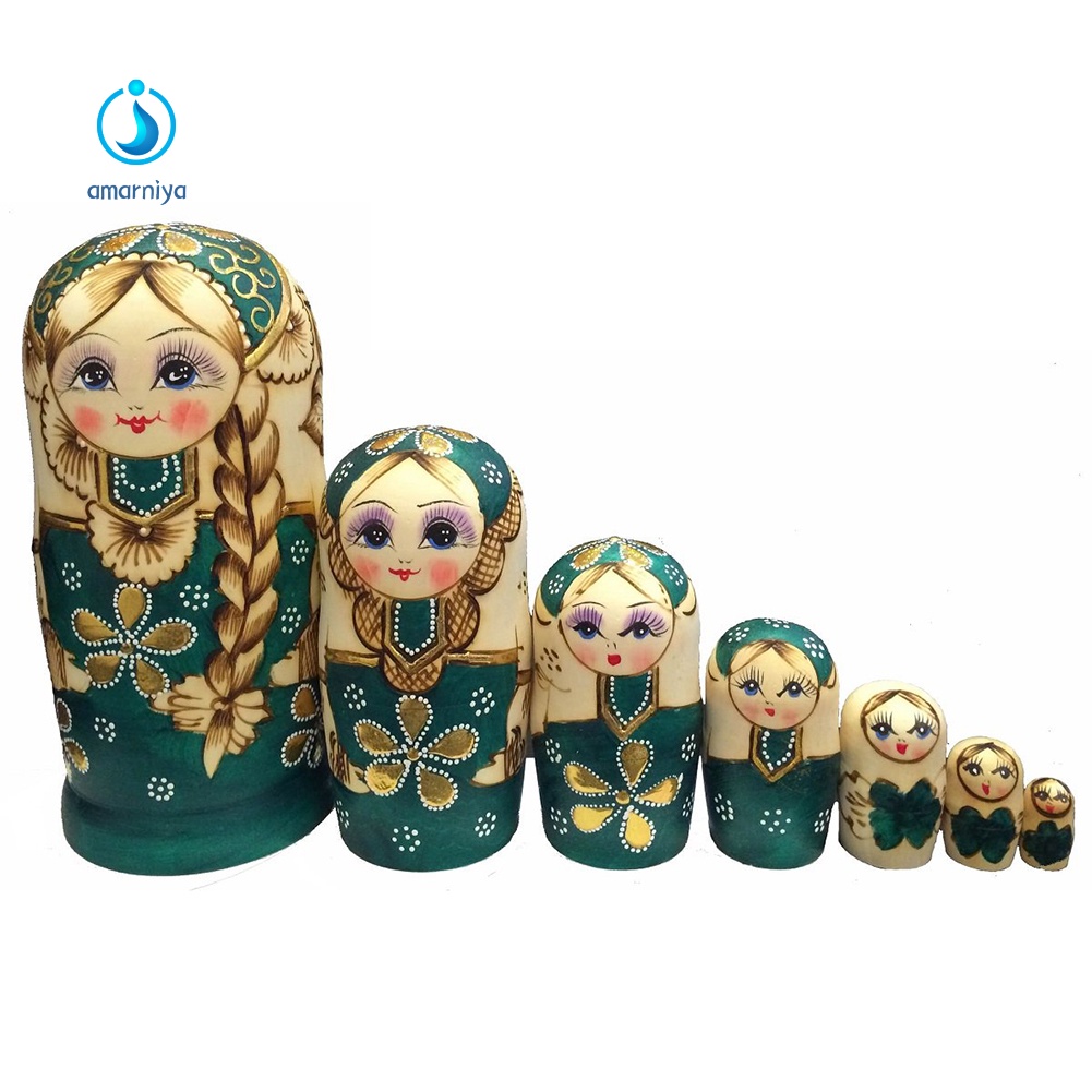 Bộ 7 Búp Bê Nga Matryoshka Bằng Gỗ Cho Bé