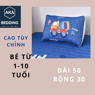 Gối trẻ em ruột bông vỏ là vải cao su siêu mát thoáng khí size rộng êm mềm màu sắc nét