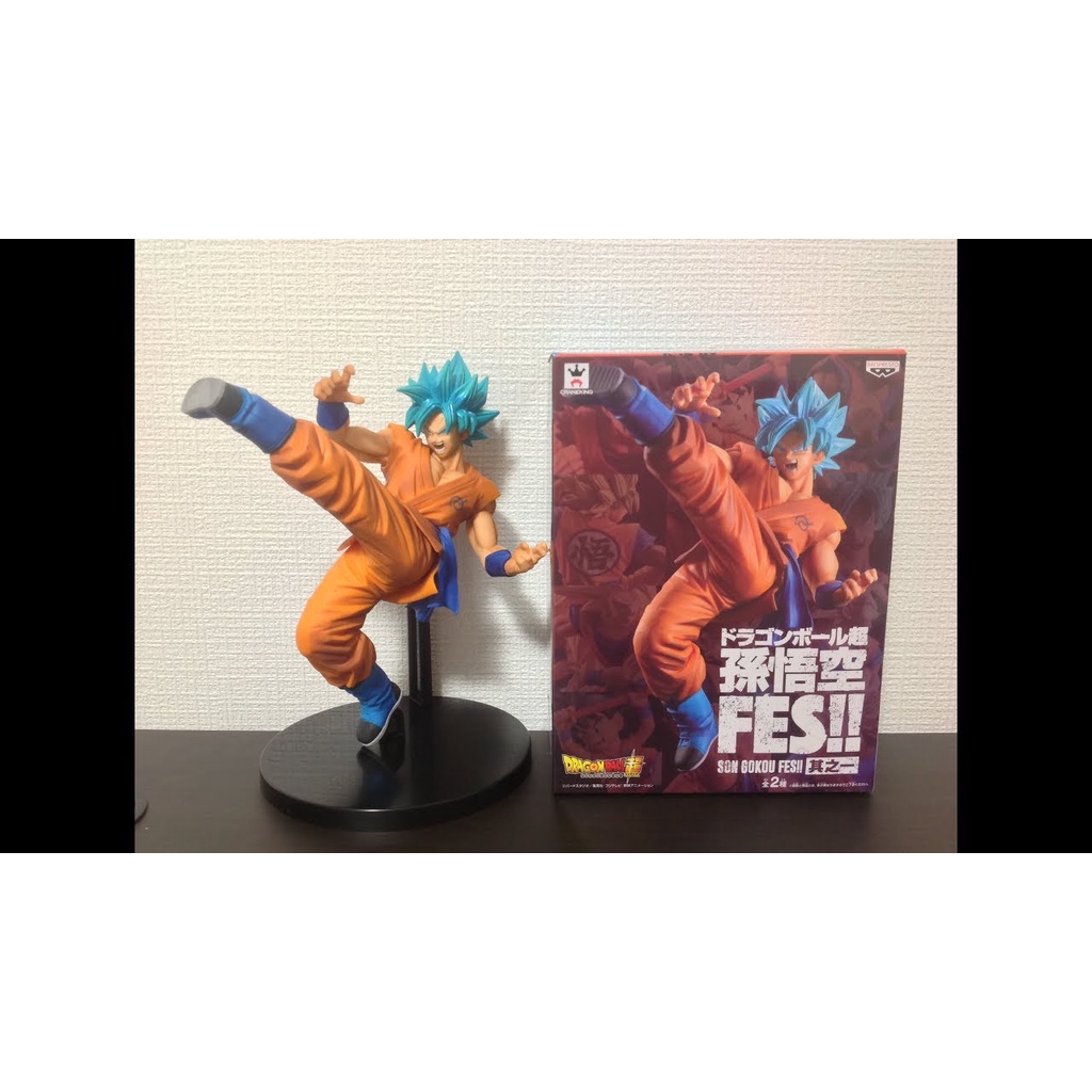 Mô hình Dragon Ball - Goku blue kaioken - Son Goku FES!! - chính hãng Nhật Bản