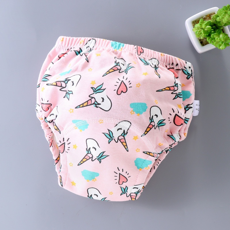 Quần Tã Lót 6 Lớp Chống Nước In Hình Thú Hoạt Hình Dành Cho Trẻ Em 1-6 Tuổi