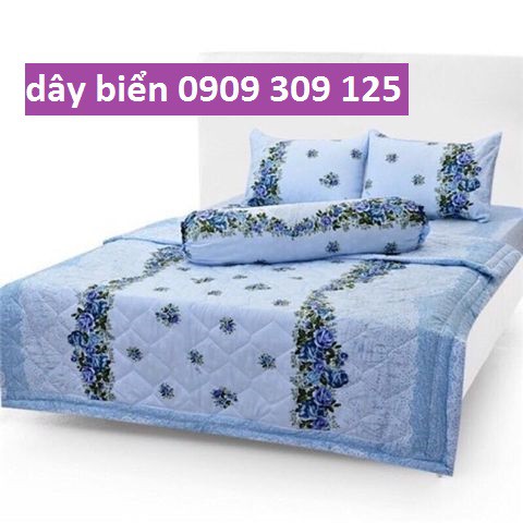 Bộ drap(4 món) cotton 100% Thắng lợi chính hãng, Dây biển( ảnh thật)