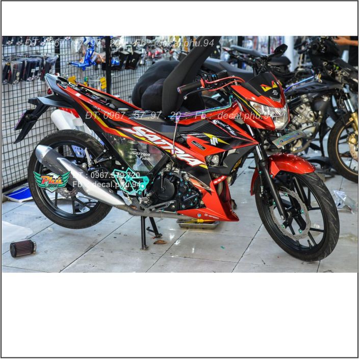 Tem Rời Satria Cam đen (C)