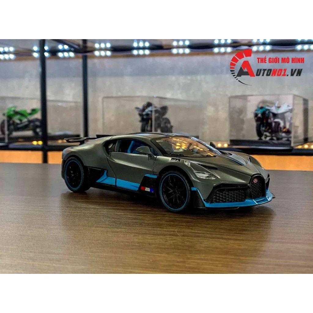 MÔ HÌNH XE BUGATTI DIVO BLACK BLUE 1:24 HENGTENG MODEL 7432