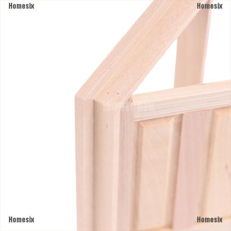 [HoMSI] 1/12 Dollhouse Miniature 4 Panel Interior Wooden Door DIY Model Accessories Toys SUU