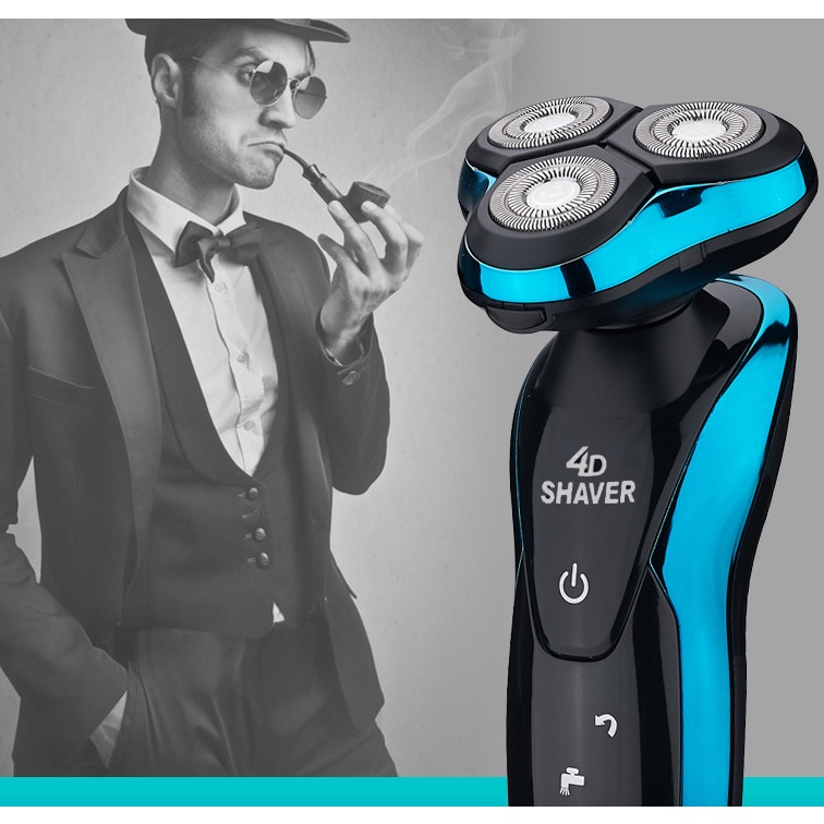 Máy Cạo Râu Đa Năng 4D Chạy Pin Sạc SHAVER RQ9001 Máy cạo râu 4 in 1 thông minh chống nước cao cấp