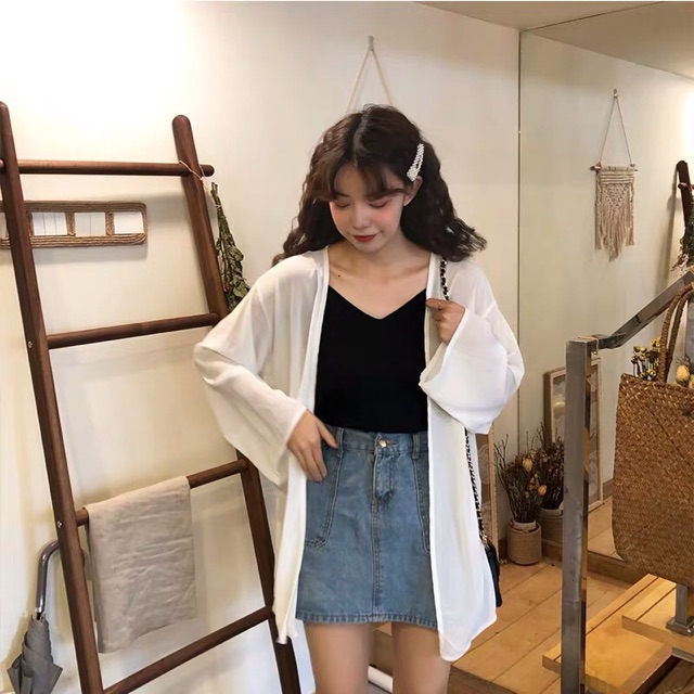 Áo khoác voan mỏng áo choàng đi biển dáng dài MA09 | BigBuy360 - bigbuy360.vn