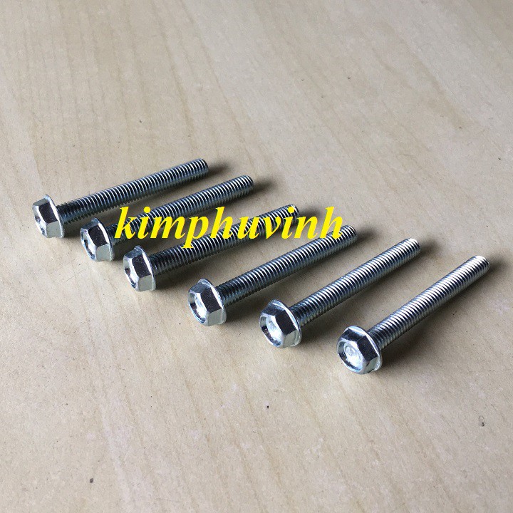 50 CON - M6x40mm BULONG LIỀN LÔNG ĐỀN - BULON LÔNG ĐỀN 6LI