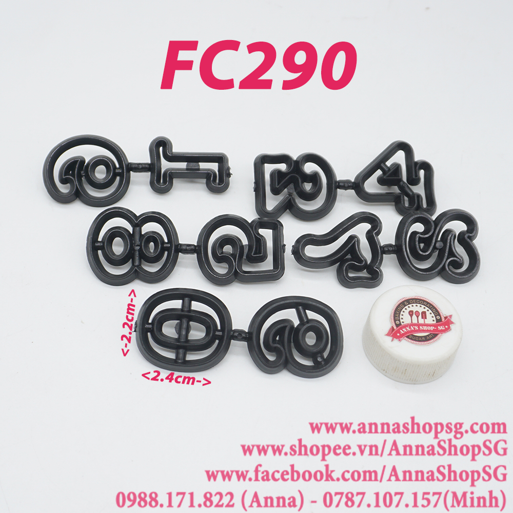 FC290 SET CUTTER SỐ ĐEN 2cm