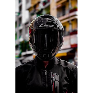 [TẶNG PINLOCK] MŨ BẢO HIỂM FULLFACE LS2 FF800 STORM ĐEN BÓNG