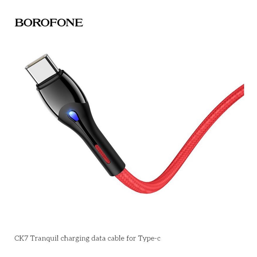 Cáp Sạc TYPE C Borofone CK7 Dài 1M Dây Dù Cho Android - BH 12 Tháng 1 đổi 1 (MÀU SẮC NGẪU NHIÊN) - Hưng Long PC