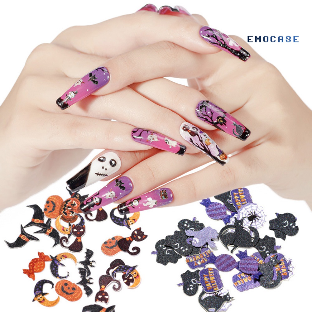 Miếng Dán Trang Trí Móng Tay Chủ Đề Halloween Nhiều Màu