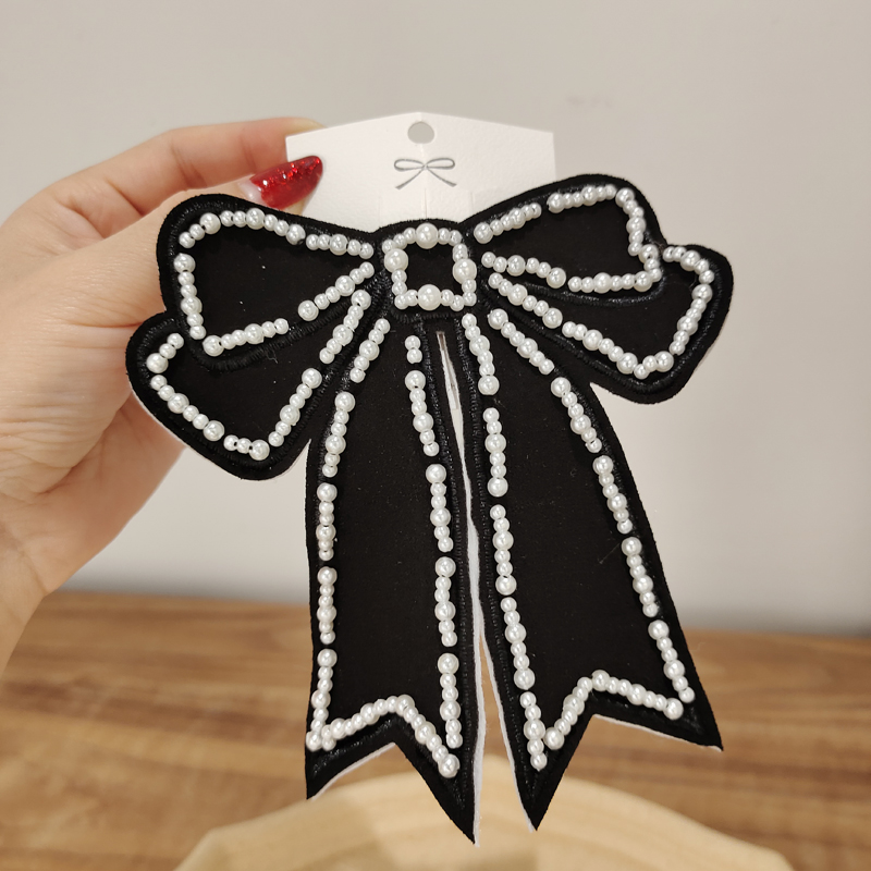 Kẹp Tóc Hình Nơ Đính Ngọc Trai Xinh Xắn Cho Nữ