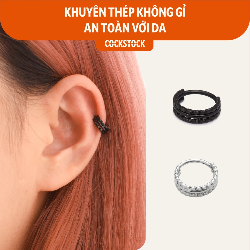 Khuyên tai Round Triple Twisted CockStock