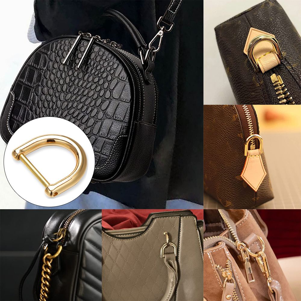 NIUYOU Detachable D Ring Buckle DIY Metal  Screw Belt Handle Clasp Bag Strap Accessories Leather Craft