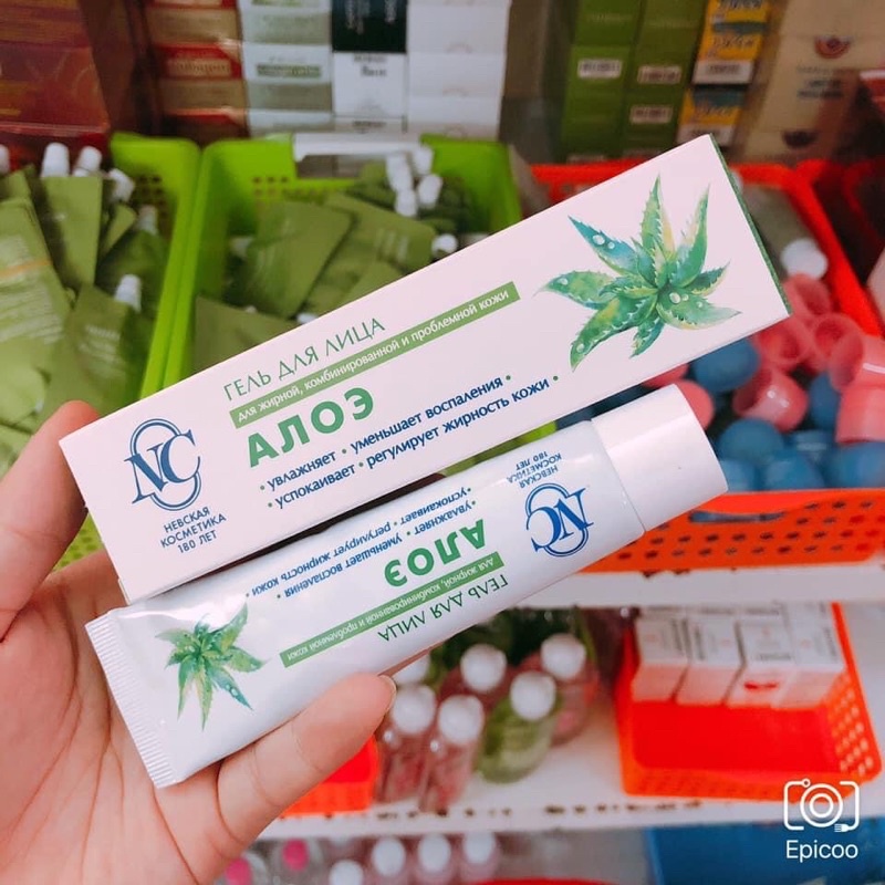 Gel Giảm mụn chiết xuất lô hội của Nga Giảm mụn đầu đen, mụn cám và làm mềm da